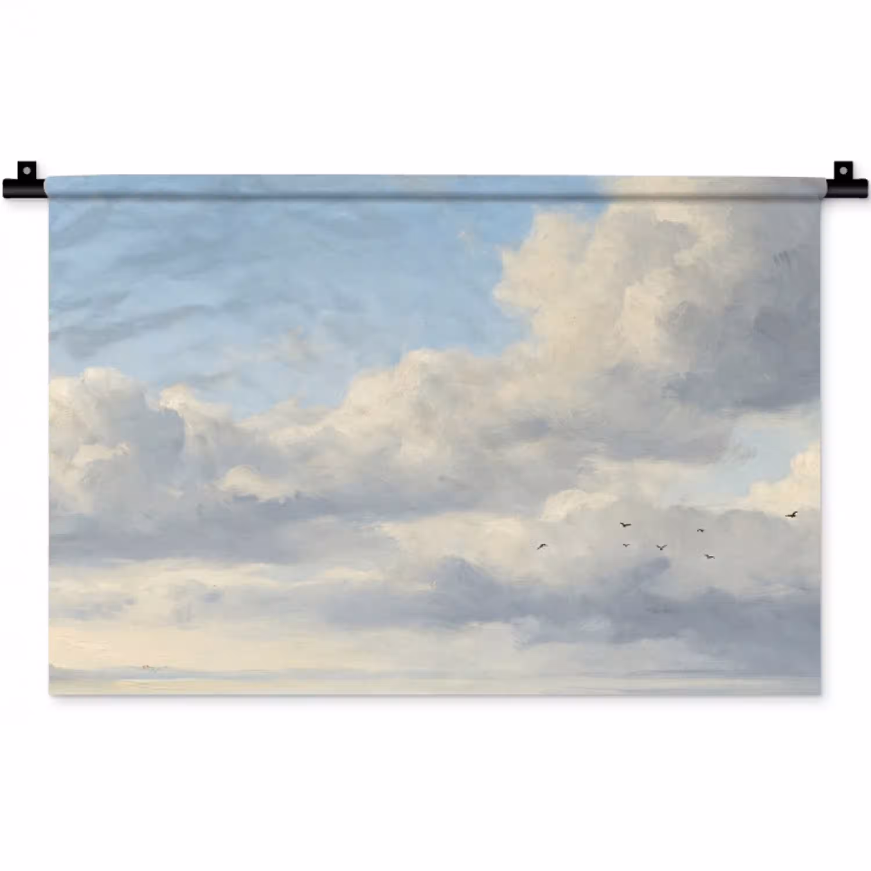 Lucht - Wolken - Natuur - Klassiek - Blauw Wandkleed katoen klein -zz3d
