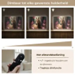 Paard - Bloemen - Roze - Natuur - Bos Light Box met batterij (Wandlamp kind) middel -USP_dimbaarNL