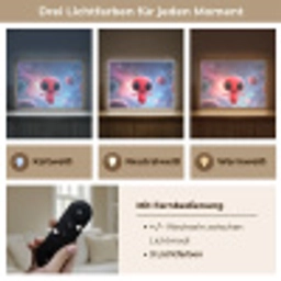 Buitenaards wezen - Rood - Planeten Light Box met batterij (Wandlamp) middel -USP_lichtkleurDE