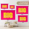 Dream big - Roze - Geel - Minimalistisch Wandkleed katoen klein -tsfeer8_DE