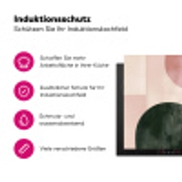 Vormen - Abstract - Cirkel - Zwart Inductie beschermer vinyl 3mm klein -zzzzzzz-lf-ups