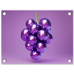 Druif - Disco - Glitter - Paars tuinposter los doek klein -3d