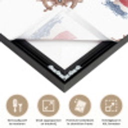 Nautisch - Klassiek - Rood Textielframe zwart klein 947 -USP_feed_closeupNL