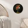 Boeket - Oranje - Gouden - vaas Wandcirkel kunststof plaat 5mm dik klein -sfeer5