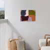 Vormen - Abstract - Kleuren - Vierkant tuinposter los doek klein -sfeer8
