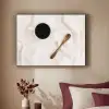 Koffie - Lepel - Mok Textielframe zwart klein -sfeer1