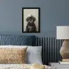 Kokskleding - Zwart - Hondje fotolijst zwart zonder passe partout klein -sfeer3