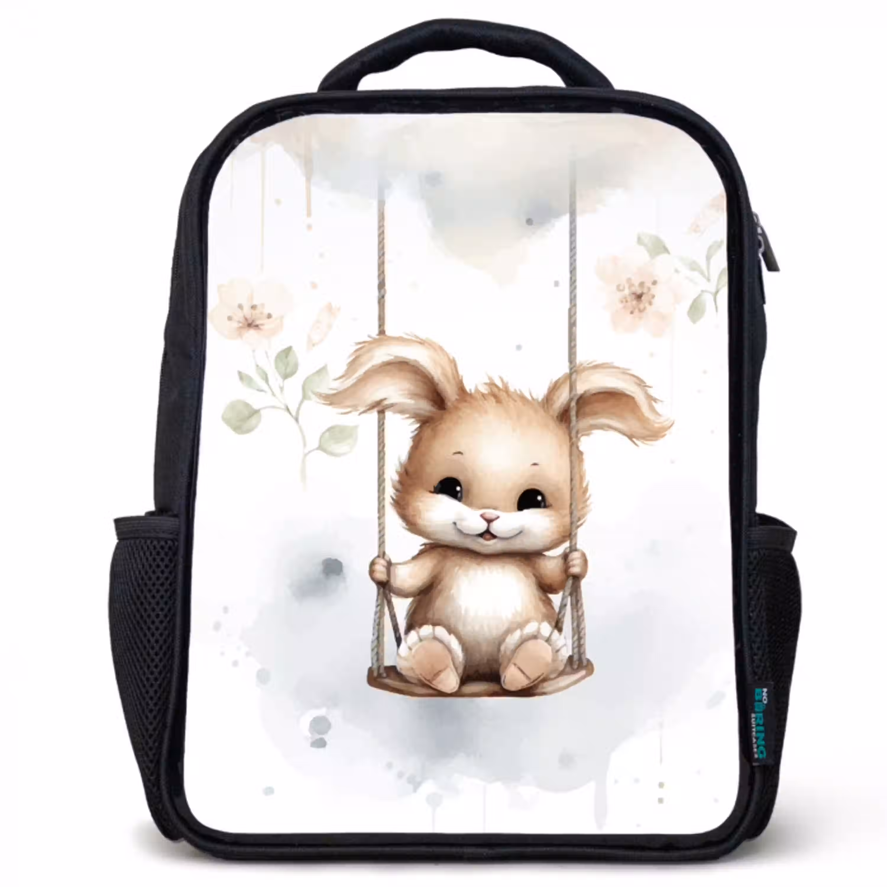 Konijn - Baby dier - Kinderen Rugzak - Zwart middel -3d