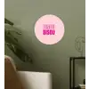 Bisou - Roze - Minimalistisch Wandcirkel behangsticker klein -sfeer2