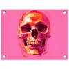 Felroze - Tanden - Schedel tuinposter los doek klein -3d
