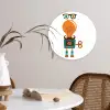 Robot - Bril - Gloeilamp - Snor - Kinderen - Jongens Wandcirkel kunststof plaat 5mm dik klein -sfeer4