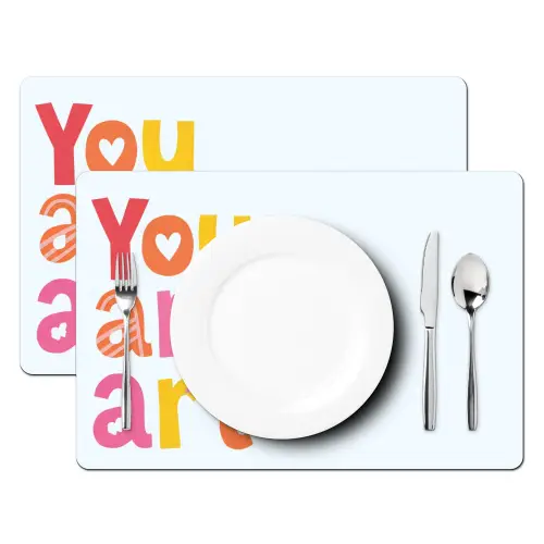 You are art - Kleurrijk - Grafisch Placemat vinyl groot -zzsfeer2_Kitchenyeah-website