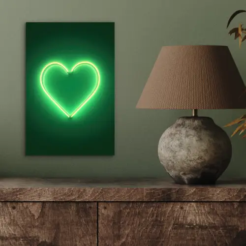 Neon - Groen - Licht aluminium wit klein -sfeer2