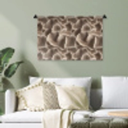 Waaiervorm - Beige - Vezel textuur Wandkleed katoen klein 269 -sfeer7