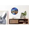 Skyline Toronto - Modern - Stadslicht - Blauw Wandcirkel aluminium klein -kantoor