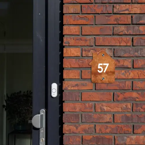 Roest - Traditioneel Naambord Huisje klein -sfeer2