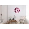 Vintage - Vrouw - Roze Wandcirkel aluminium klein -woonkamer