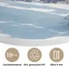 Winterlandschap - Natuur - Berg - Bomen - Sneeuw Akoestische PET Vilt - Rond klein -closeup_NL