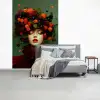 Vrouw - Aardbeien - Frambozen - Bramen - Bessen fotobehang vinyl groot -slaapkamer