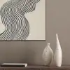 Golvend - Lijnen - Abstract - Silhouet PET vilt klein -sfeer6_closeup