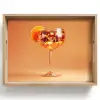 Drank - Oranje - Glitter - Disco Dienblad Rechthoek middel -z3d_shopping