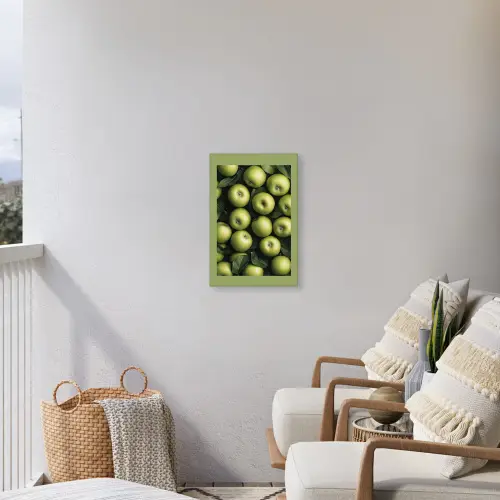 Appels - Groen - bladeren Tuinposter op houten frame 2 cm dik klein -sfeer1
