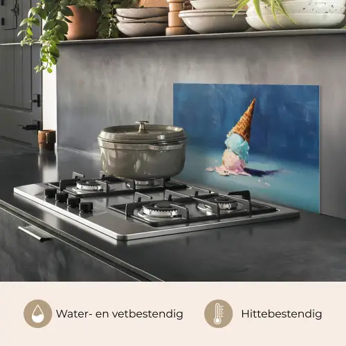 Ijshoorn - Bolletjes - Smelt - Roze keuken achterwand spatscherm klein -usp_NL