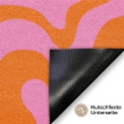 Patroon - Roze - Oranje - Abstract - Modern Deurmat klein -antislip_DE