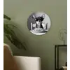 Chihuahua - Hond - Zonnebril - Humoristisch - Zwart - Wit - Spaghetti Wandcirkel kunststof plaat 5mm dik klein -sfeer3
