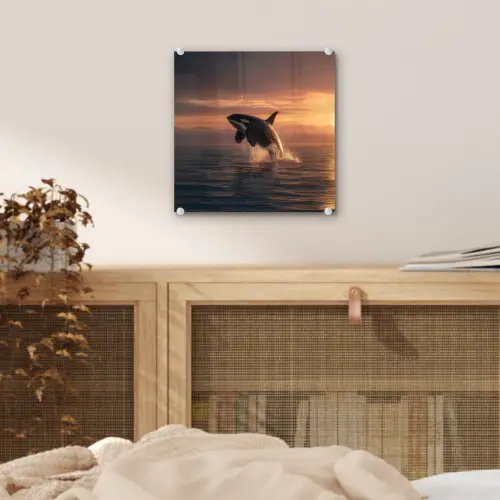Orka - Zee - Zonsondergang plexiglas 5mm klein -sfeer4