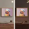 Papegaai - Koksmuts - Nieuwsgierig - Vogel Light Box met batterij (Wandlamp) middel -sfeer3