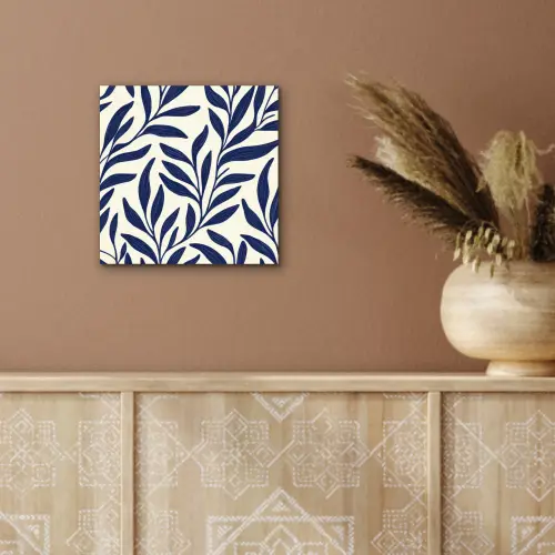 Bladeren - Klimop - Donkerblauw aluminium wit klein -sfeer4
