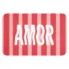 Amor - Strepen - Rood - Roze Badmat klein -3d