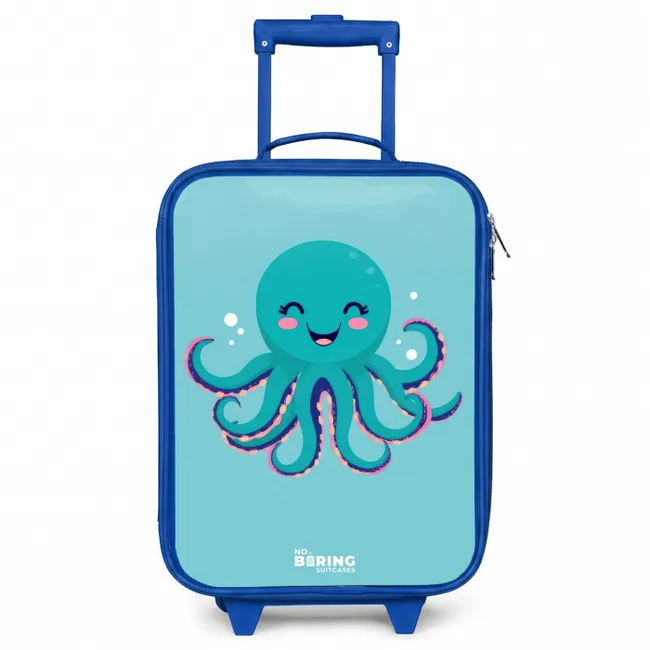 Kids’ Suitcase - Blue - Octopus - Water - Blue