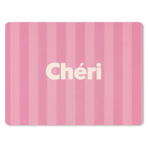 Gestreept - Roze - Chéri muismat rubber klein -3d