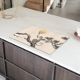 Aap - Maan - Goud Inductie beschermer vinyl 3mm klein -sfeer8