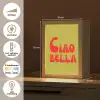 Ciao bella - Rood - Groen - Stippen Light Box met kabel (Tafellamp) klein -USP_NL