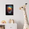 Graffiti - Basketbal - Sport - Zwart - Street art fotolijst zwart zonder passe partout klein -usfeer4_kinderkamer