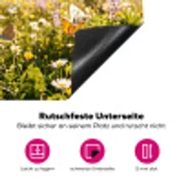 Vlinders - Waterval - Bloemenveld Inductie beschermer vinyl 3mm klein -zzzzzzz-lf-onderkant