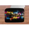 Skyline - Brug - Verlichting - Kleuren laptophoes neopreen klein -tafel