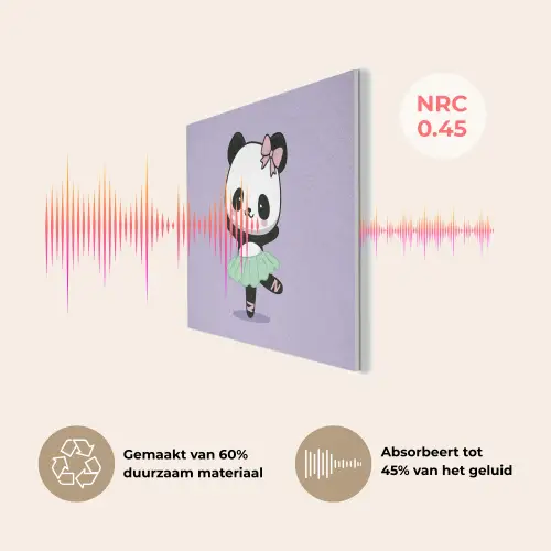 Dansende panda - Paars - Sierlijk - Kawaii PET vilt klein -USP_NL