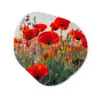 Klaproos - Bloemen - Rood - Paars - Weide Wandcirkel Organisch Forex 3mm klein -3d