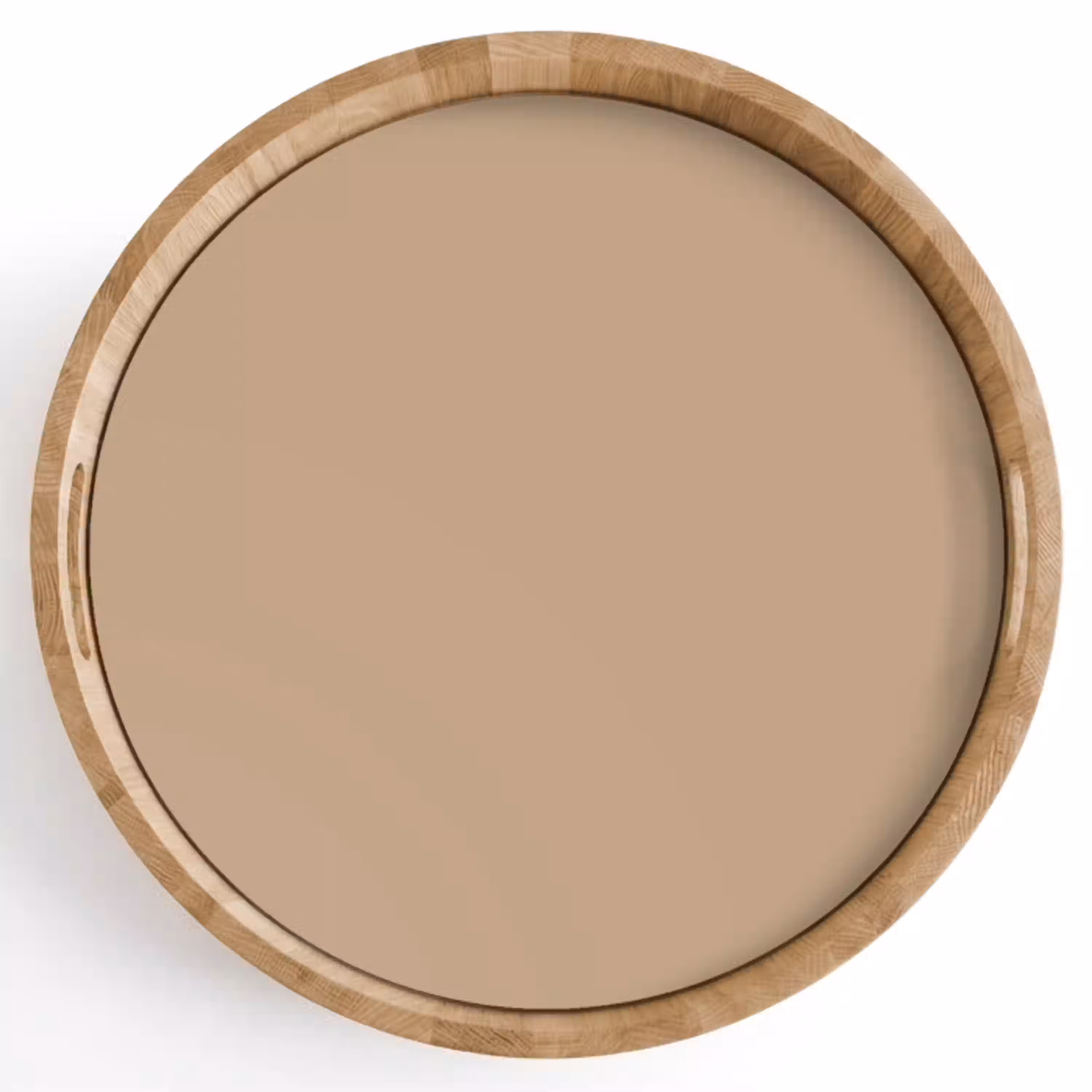 Soft - Taupe - Bruin Dienblad Rond middel 914 -z3d_shopping