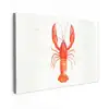 Kreeft - Waterverf - Aquarel - Oranje canvas 2cm klein -z3d