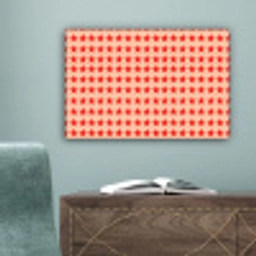Patroon - Sterren - Rood canvas 2cm klein 34 -sfeer4