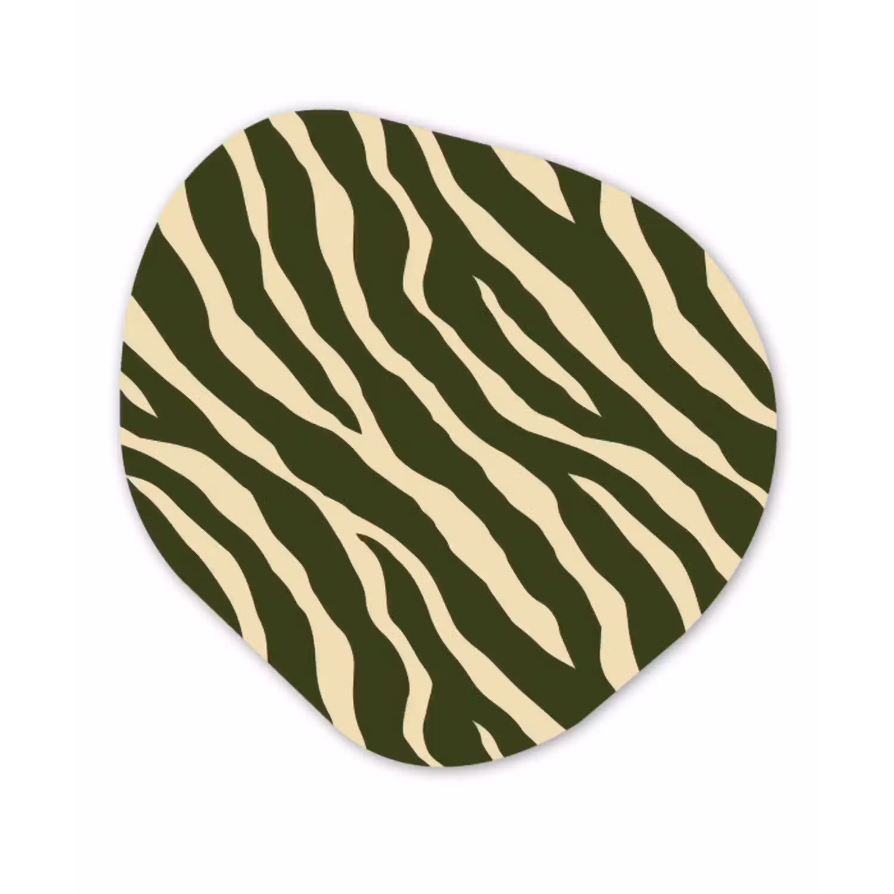 Zebra - Patroon - Groen Wandcirkel Organisch Forex 3mm klein 629 -3d