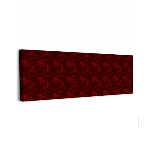 Bloemen - Donkerrood - Patroon canvas 2cm klein 828 -z3d
