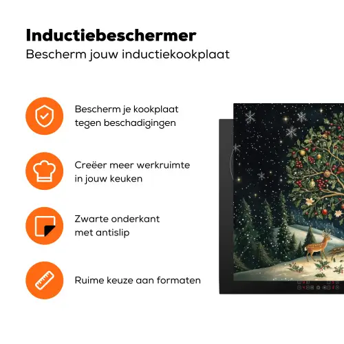 Feestboom - Winterhemel - Kleurrijk Inductie beschermer vinyl 3mm klein -zzzzzzz-td-ups