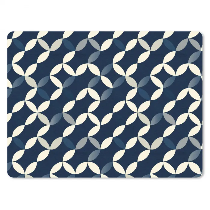 Abstract - Patroon - Blauw muismat rubber klein 262 -3d