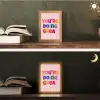 You're doing great - Roze - Kleurrijk Light Box met kabel (Tafellamp) klein -sfeer3